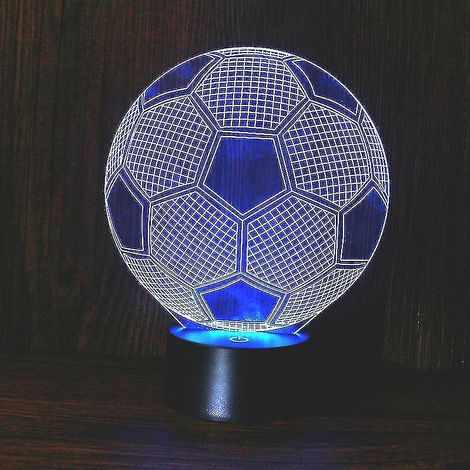 Veilleuse LED en forme de ballon de football pour chambre d'enfant, lampe de table 3D (1/5)