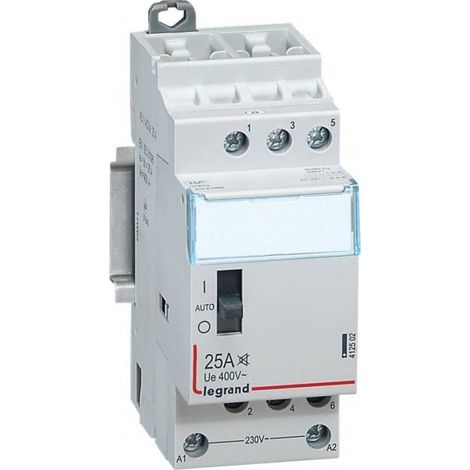 Legrand – Contacteur à clé silencieux 230V 3 pôles 400V 25A – Pour chauffe-eau heures creuses – 412502