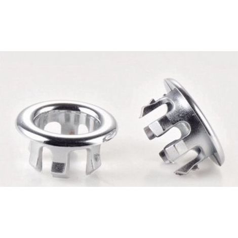 Bouchon de crépine Évier Anneau de trop-plein Trou d'évier rond Couvercle de trop-plein Bassin Décoratif Bouchon de trop-plein Couvercle Insert Trou Pièces de rechange (4pcs) Argent, (2.231.5cm)