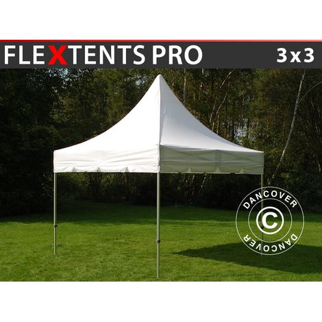 Pop Up Gazebo FleXtents PRO Peak Pagoda 3x3 m White