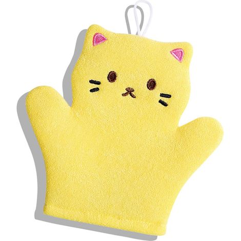 Gants de bain réutilisables pour bébé, moufles de douche exfoliantes, texture non irritante, indispensables pour un bain en toute sécurité pour les peaux sensibles, gants de bain pour enfants (1/4)