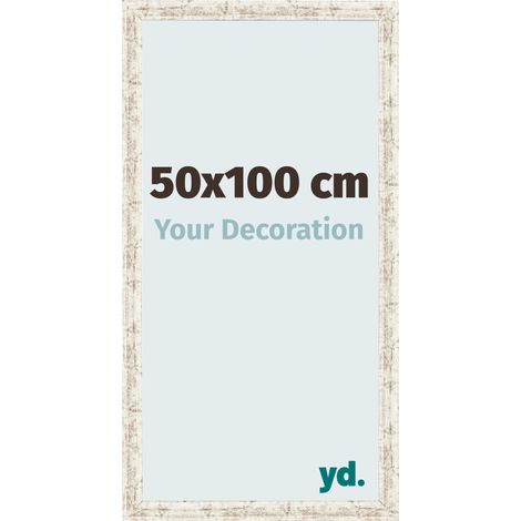 yd. - Cadre photo 50x100 - Blanc Vintage - MDF - Bologna (1/5)