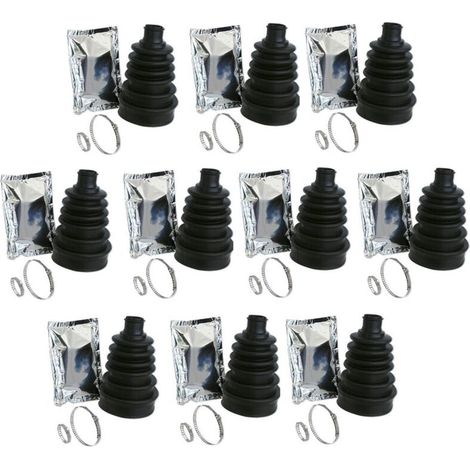 Lot 10 soufflets de cardan universels pour auto + colliers et graisse