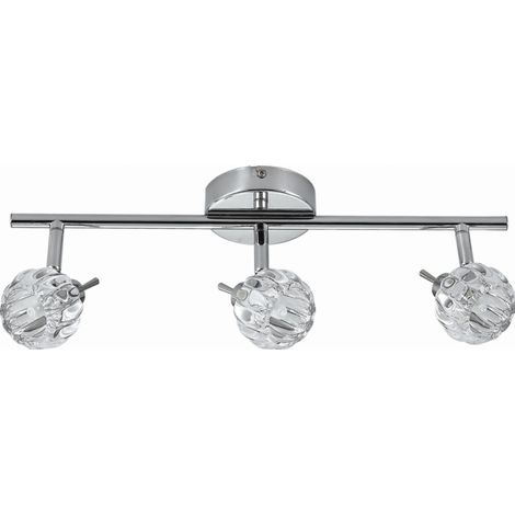Plafoniera Candellux Bombola 3 luci G9 cristallo cromo