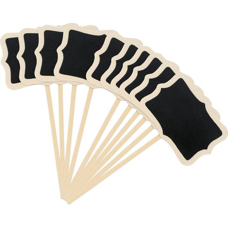 Filiyano-20 étiquettes en bois pour plantes, style tableau noir, pour jardin (1/5)