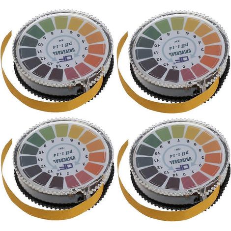 rouleaux de bandelettes de test de pH précises, papier de test acide-base pratique et précis (0-14).-6X6CM