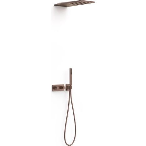Kit robinet thermostatique encastré 2 voies pour douche B-system Volcanic - TRES 30725205VO