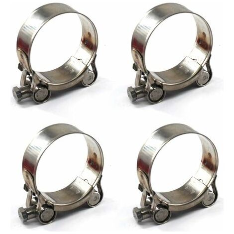 4 pièces 52-55mm Colliers de serrage à boulon en T Acier inoxydable 304 Collier de serrage
