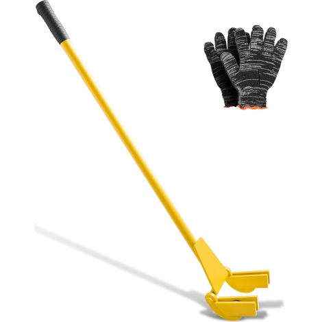 Démonte Palette 907,18 kg Outil Démonte Palettes 114 cm Barre Démontage pour Retrait Planches de Terrasse, Planchers, Charpentes, Toitures, Moulures, Cloisons Sèches, avec Poignée Acier Carbone (1/5)