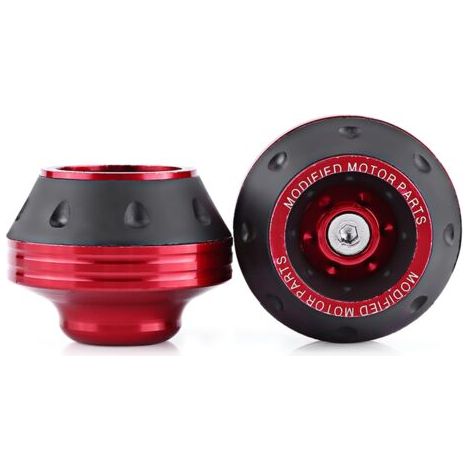 QORVA-Cadre de roue de fourche avant en aluminium CNC, curseur de moto, Protection contre les chutes, Scooter, cyclomoteur, rouge (1/5)