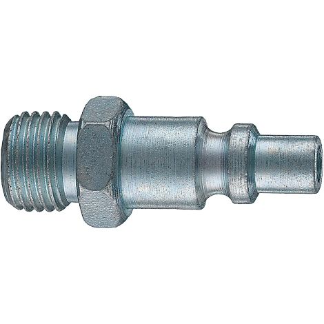 Raccord Ani 15/A pour prise rapide air comprime' raccord male 3/8" cylindrique en acier carbonise' et galvanise'