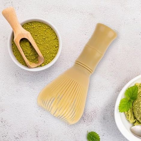 Frusta da matcha in resina, 11,5 x 5,5 cm, pennello riutilizzabile per mescolare e preparare il tè verde matcha, facile da pulire (1/5)