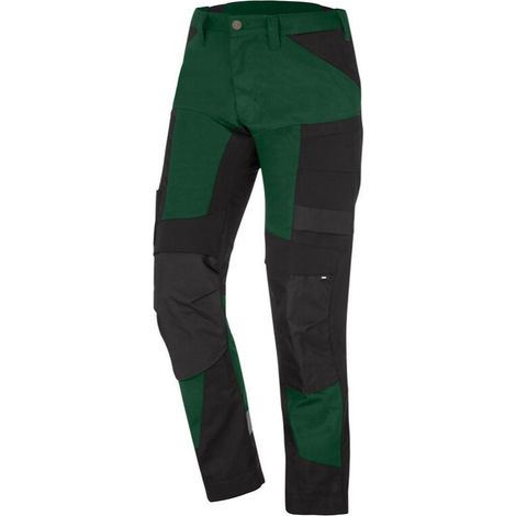 Pantalon de travail stretch unisexe Leo FHB 122110 - Vert clair / Noir - 42 - Jambes standards (1/2)