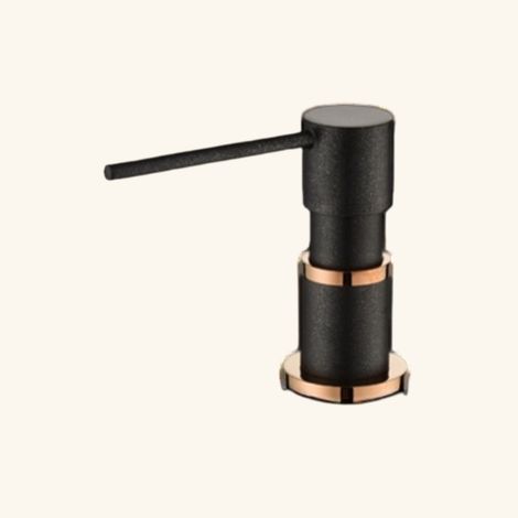 Distributeur savon cuisine encastrable Helika noir et cuivre (1/3)