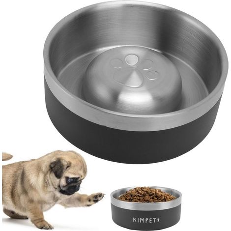 Grand bol inox pour chien/chat 17cm - nourriture/eau, antidérapant, projet maison/jardin durable (1/5)