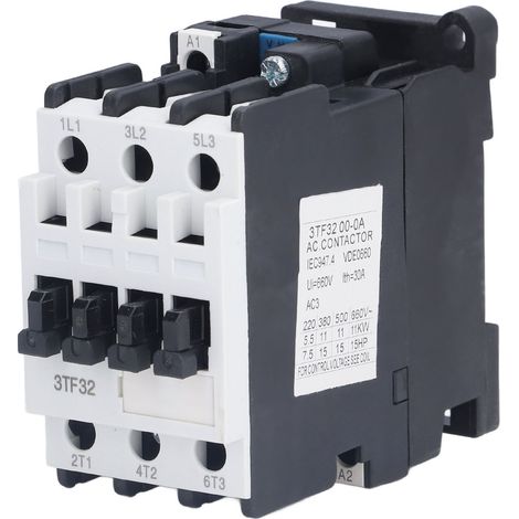 Contacteur 3TF32 16A 220V AC, montage sur rail DIN pour installations électriques domestiques, 50Hz (1/5)