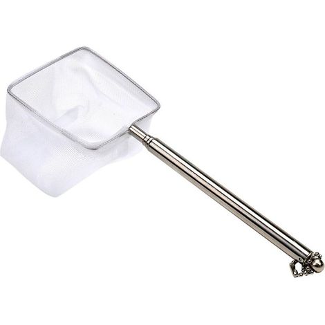 Stainless steel telescopic square fish net for catching small fish and shrimp and cleaning the aquarium. (1/5)