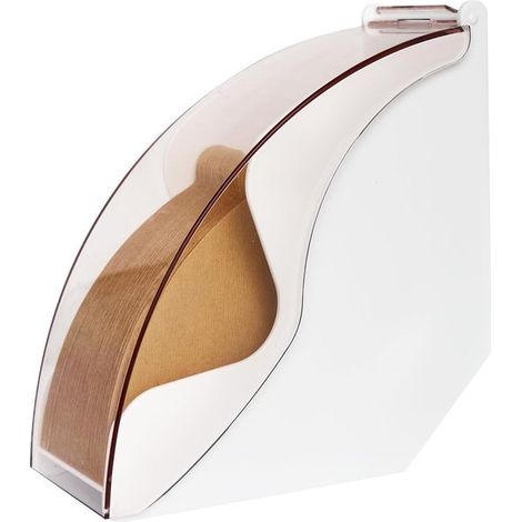Porte-filtre à café blanc – Accessoire de station café – Filtres pour 8-12 tasses – Taille 4 et mini-filtres (1/5)