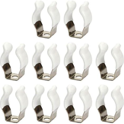Lot de 10 pinces à ressort Terry, acier au manganèse, base étroite, ouvertes, 12 mm, pour garage et abri de jardin (1/2)