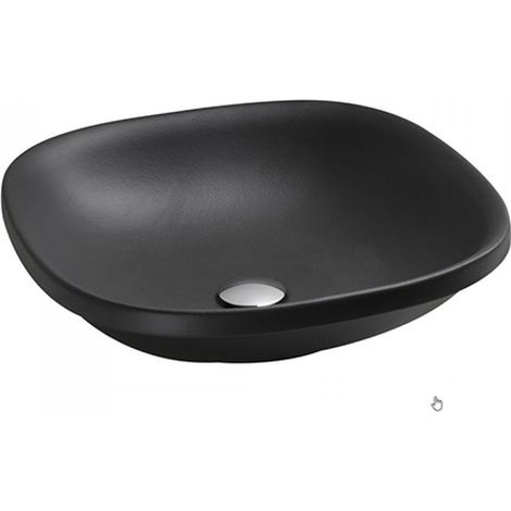 LAVABO CERAMIQUE WILD 45-45-10 CM A ENCASTRER NOIR MAT - CRISTINA ONDYNA WWL450913 (1/3)