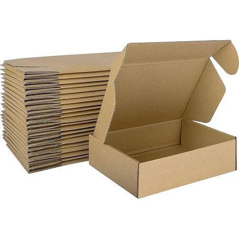 Small Shipping Box 178 x 127 x 51 mm Foldable Shipping Boxes Postal Mail Candles Gift Brown (1/5)