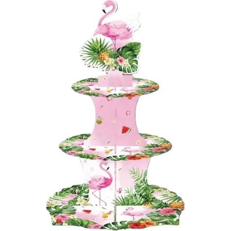 Présentoir à gâteau en papier à 3 étages pour Cupcakes, Présentoir à Dessert, Support de Tour de pâtisserie pour anniversaire (1/4)