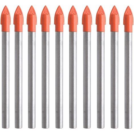 10 Foret Acier pour Carrelage Verre Ceramique Marbre et Miroir 6mm Pointe en Carbure Tungstene pour Materiaux Durs et Fragiles (1/5)
