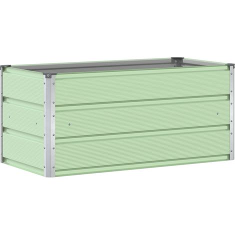 Pflanzkübel Pastellgrün 100 x 50 x 45 cm Verzinkter Stahl vidaXL