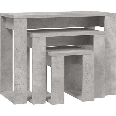 Maison Exclusive - Mesas apilables 3 piezas madera contrachapada (1/5)