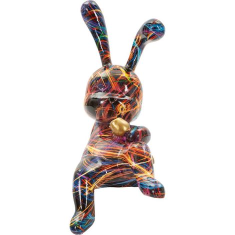 Coniglietto Psyco -B- in resina multicolore (1/5)
