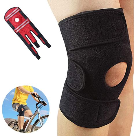 1 Genouillère ouverte, néoprène, fermeture réglable, stabilisateur rotulien, sport quotidien (1/5)