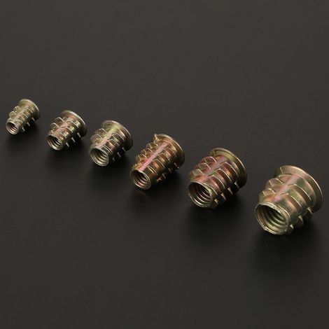 Kit 80 pièces inserts filetés pour meubles, écrous à visser en alliage de zinc, tête hexagonale, M4/M5/M6/M8/M10 (1/5)