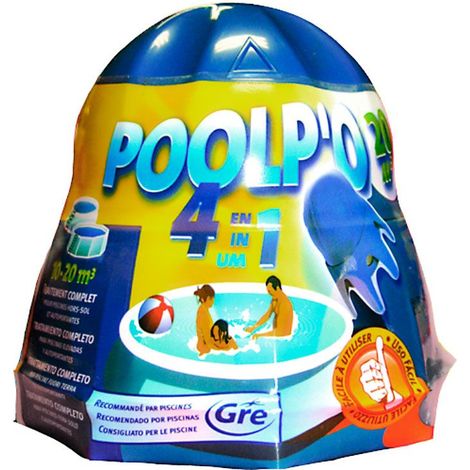 GRE – Doseur flottant pour piscines hors sol – Traitement d'eau tout-en-un – 4 fonctions : désinfectant, anti-algues, floculant – Compatible filtres à cartouches (1/4)