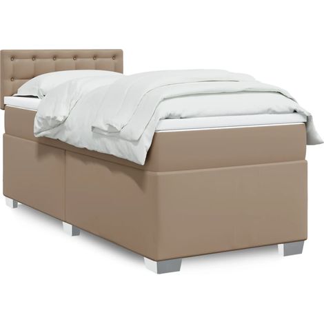 Sommier à lattes de lit avec matelas Cappuccino 80x200 cm vidaXL (1/5)