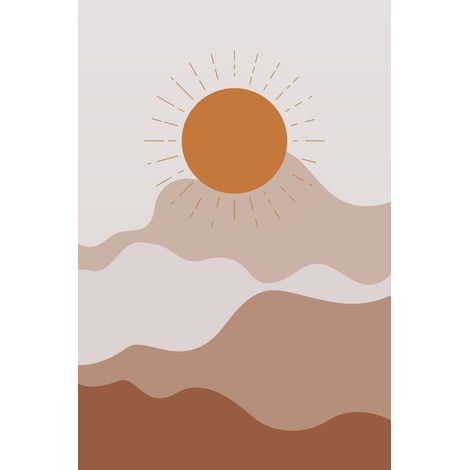 Papier peint panoramique - Paysage Boho - 390 cm x 585 cm (1/2)