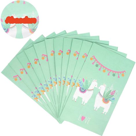 Lot de 12 sacs en papier kraft à motif alpaga, enveloppes plates, sacs cadeaux pour fêtes (1/5)