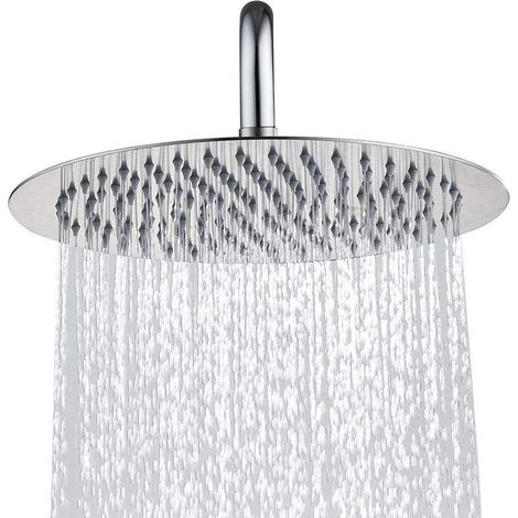 10 Inch Ultra-Thin Stainless Steel High Pressure Round Shower Head, Adjustable Anti-Limescale Shower Head (1/5)