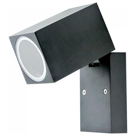 V-TA VT-7611 Applique murale GU10 tête ajustable aluminium noir IP44 - sku 7553 (1/5)