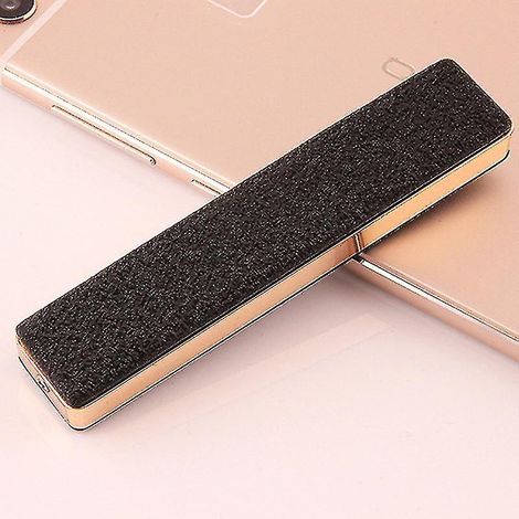 Briquet électrique rechargeable USB, sans flamme, coupe-vent, design fin, câble USB inclus, noir mat (1/4)