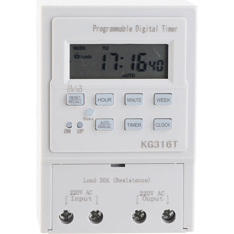 Minuterie numérique, serrure à clavier, interrupteur avec écran LCD, commande d'ouverture de porte, économies d'énergie pour le bureau et la maison. (1/5)