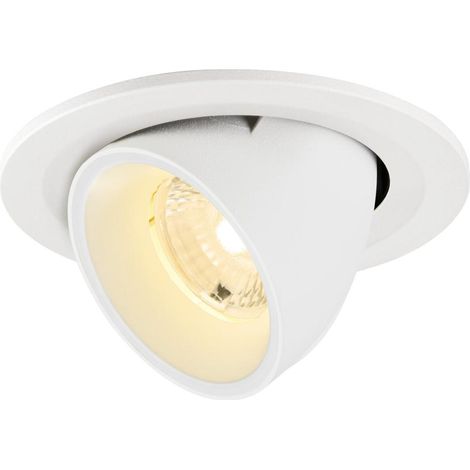 Spot encastré NUMINOS® GIMBLE S intérieur 3000 K 40° IP20 rond blanc - SLV - 1009410