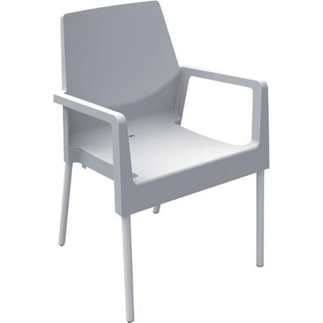GARDEN LIFE sillon resina aluminio blanco 8310b , Sillón resina aluminio blancoPatas de aluminio y asiento de resinaApilableAlta calidadFácil limpiezaIdeal para (1/3)