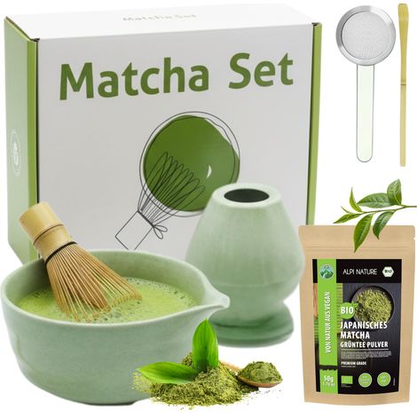 Kit de démarrage Matcha 50g+ avec fouet Chasen et accessoires en bambou 6 en 1 (1/5)