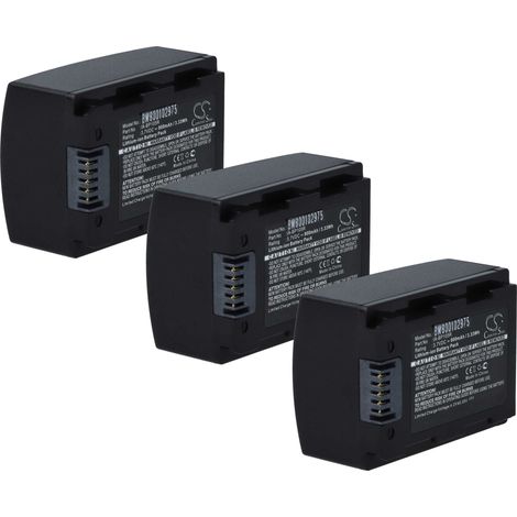 vhbw 3x Akku Ersatz für Samsung IA-BP105R für Videokamera Camcorder (1100 mAh, 3,7 V, Li-Ion) (1/5)