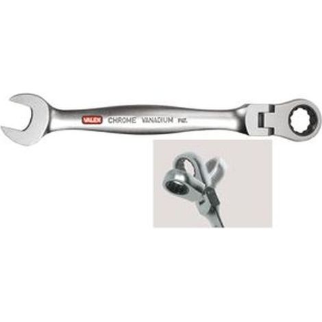 VALEX - CHIAVE COMBINATA A CRICCHETTO SNODABILE IN CROMO VANADIO 8mm