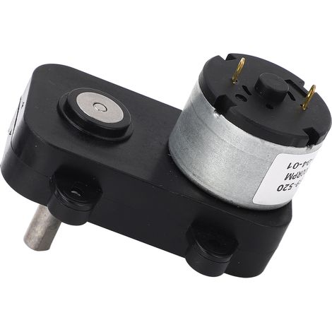 Moteur réducteur à vis sans fin JS6839 520, autobloquant silencieux en alliage d'aluminium et laiton DC5V 200RPM (1/4)