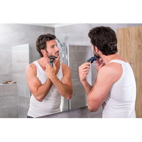 Tondeuse a cheveux et barbe - WAHL - HAIRCUT & BEARD - 3,5 W - 10 sabots - Autonomie : 40 min - Noir (1/4)