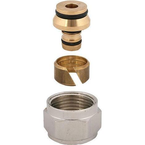 JS KLEMMVERSCHRAUBUNG F. VERBUND- ROHR D20, UE-MU 3/4", VERNICKELT (1/2)