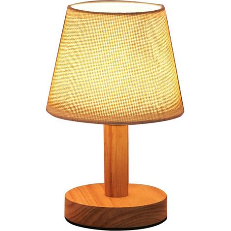 Lampara De Mesa - 21 Cm - Led - 3 Modos De Luz Blanca Calida Neutra - Con Tulipa De Lino - 1 Unidad (1/5)