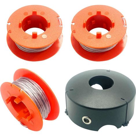 F016800175 Bobine de Fil pour Bosch Art 23 26 30 Easytrim et Combitrim,ProTap Automatique Bobine Cordon Souple,8M x 1,6mm avec Couvercle F016L71088(3 Bobine + 1 Couvercle) (1/5)